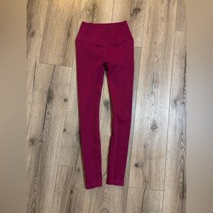 Burgundy High-Waisted Leggings